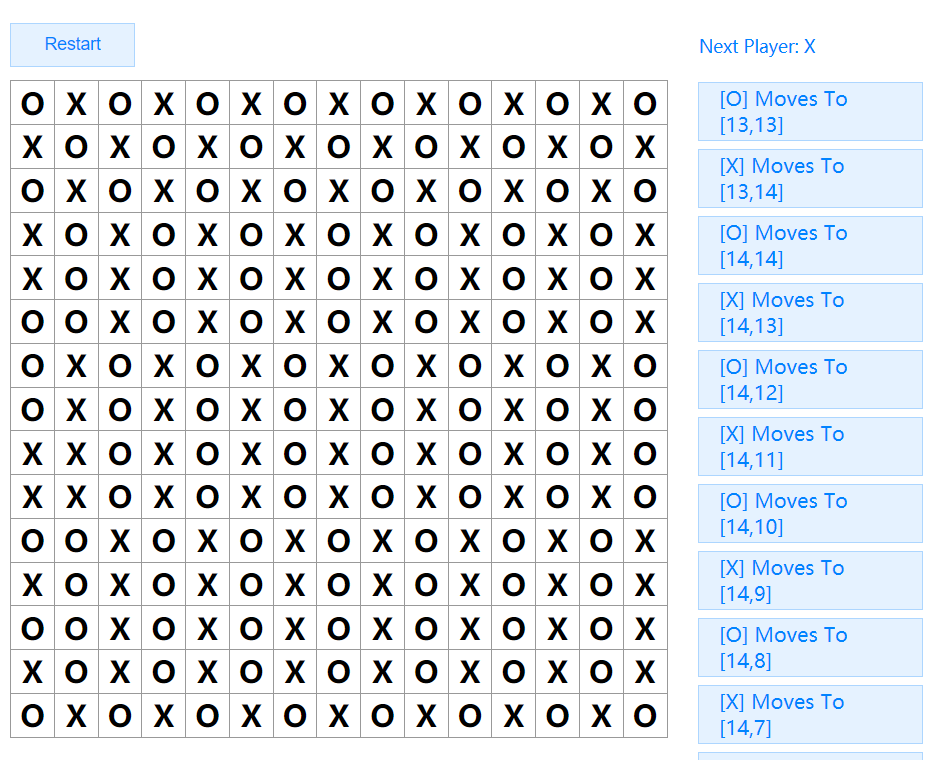 棋盘下满清理图示